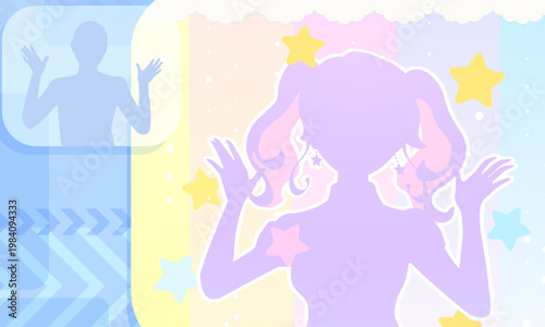 バーチャル配信のイメージイラスト