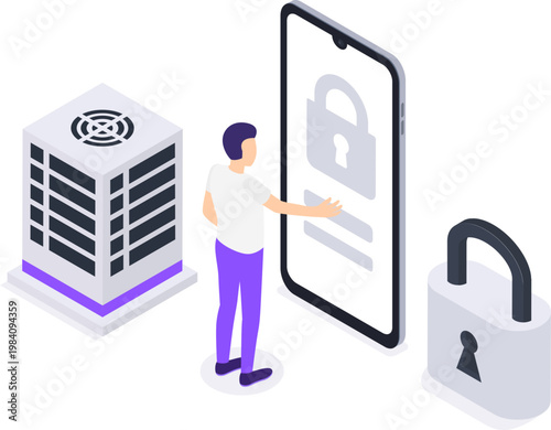 A person enabling two-factor authentication on a smartphone