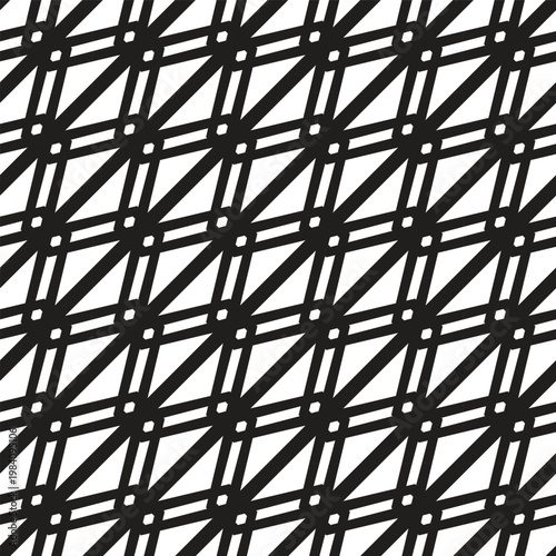 Abstract geometric pattern with intersecting black lines vector illustration a minimalist seamless texture for graphic design and modern backgrounds