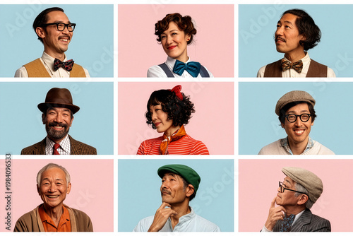 collage of young people