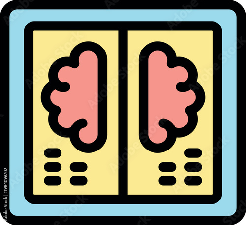 Medical technology displaying two hemispheres of brain during examination, providing insights into neurological health
