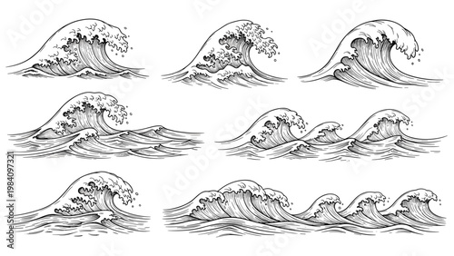 Various human hand gestures including pointing, fists, and the okay sign are presented in a detailed and expressive illustration set.