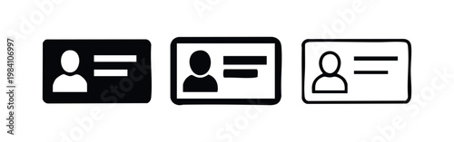 Driver License and Identity Documentation Icon Set