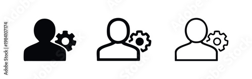 User Settings Icon Set for Profile Management and Account Customization