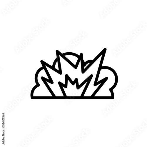 Explosion Fire Line Icon