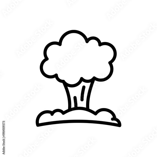 Smoke Explosion Line Icon