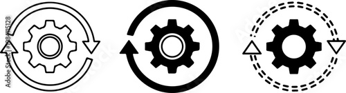 System connection, data transfer and refresh icons Vector collection for sync process and update.eps