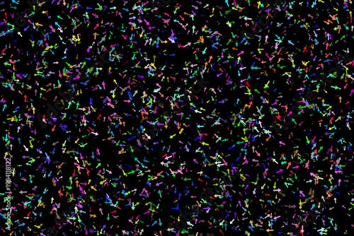 Colorful chaotic arrows scatter background illustration