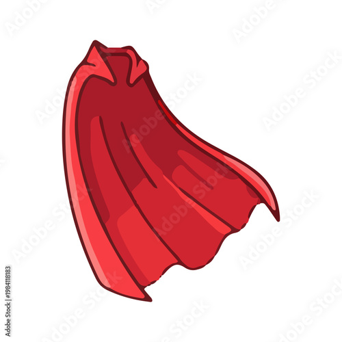 Red Superhero Cape Illustration