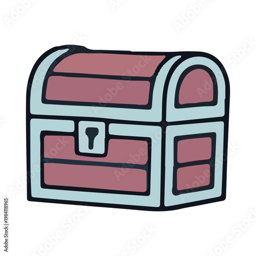 Hand Drawn Treasure Chest Illustration