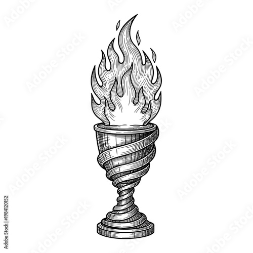 Fotografía Burning Chalice Torch
