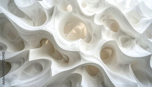 Abstract white forms texture