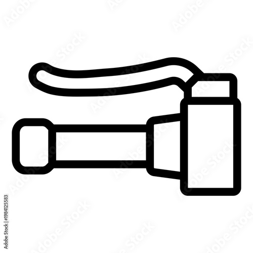 brake outline icon. lever control. slowing device. handlebar equipment.