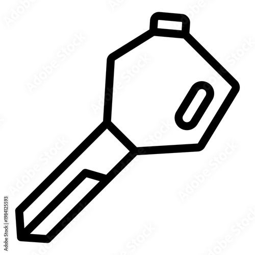key outline icon. ignition tool. vehicle starter. security access.