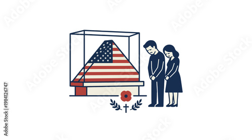 Respect and Mourning for Fallen Soldier