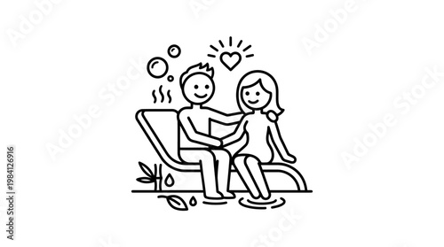 Couple Enjoying Spa Treatment and Romantic Moments