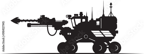 Black silhouette of woman in electric wheelchair, profile view, vector icon, disability awareness symbol