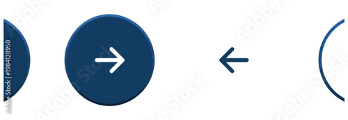 Set of directional arrows and navigation icons on a white background, vector illustration