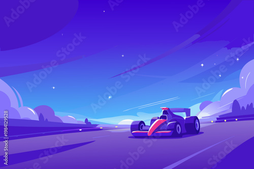 Qualifying Lap With Single Car Racing Against Time