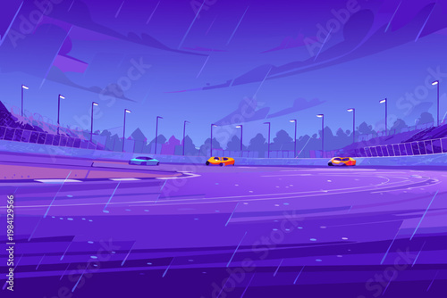 Rain Stopping And Track Drying While Cars Switch s