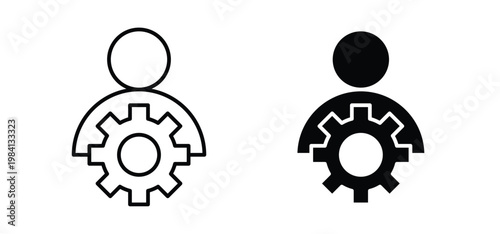 Account settings icon editable stroke outline vectors. EPS10