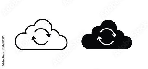 Backup icon editable stroke outline vectors. EPS10