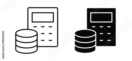 Budget icon editable stroke outline vectors. EPS10