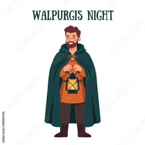 Vector of a man celebrating "Walpurgis Night" 5