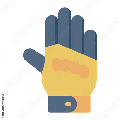 glove flat icon. protective wear. hand safety. riding apparel.