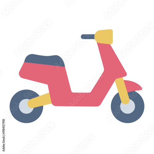 scooter flat icon. automatic bike. urban transport. city travel.
