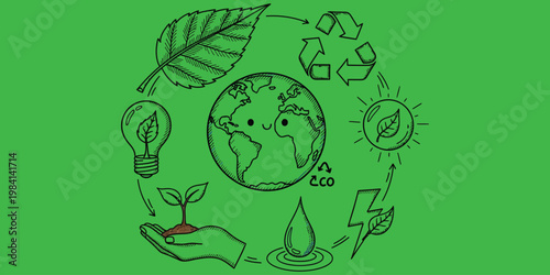 Eco friendly fingerprint a symbol of sustainable living and environmental responsibility