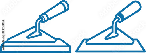 Trowel icon set vector for construction
