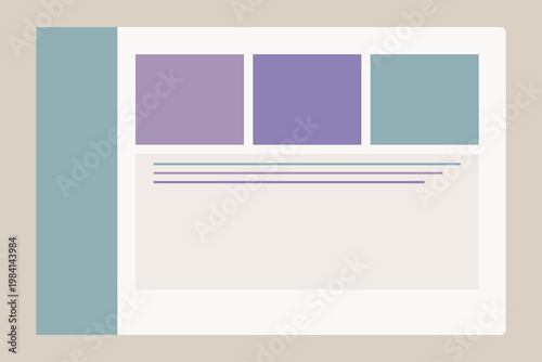 Digital product UI background with product management interface task rows structured panels and premium pastel vector layout design