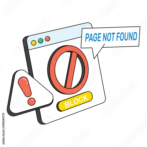 Modern design icon of page not found 