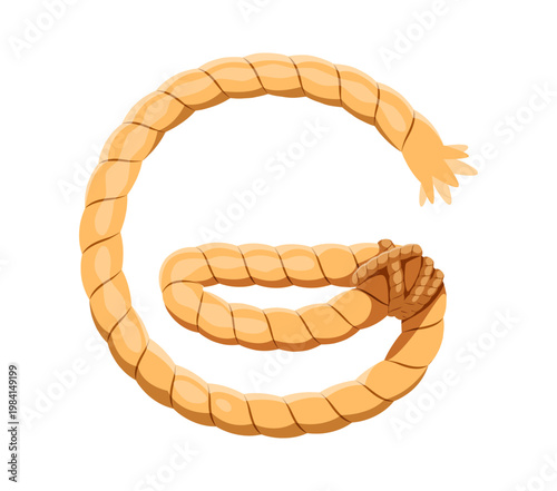 Pirate font cartoon rope loop letter G. Pirate marine sailing font letter, treasure hunt typeset vector sign. Piracy nautical cartoon type element or symbol with sail vessel mooring rope