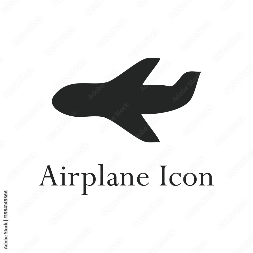 Naklejka premium Airplane aviation flat vector icon for apps and websites.