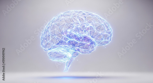 Brain illustration with transparent background