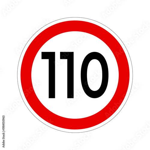 Speed Limit 110, Vector Sign