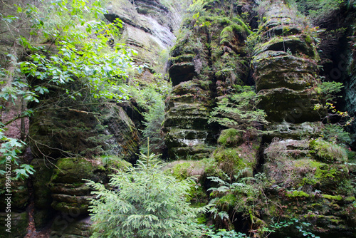 The Sweden holes is a gorge-like gorge in Saxon Switzerland, the deeply carved gorge formed by the erosion of the softer sandstone, Germany
