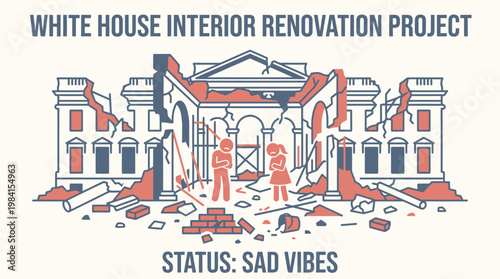 White House Interior Renovation Project Status Sad Vibes