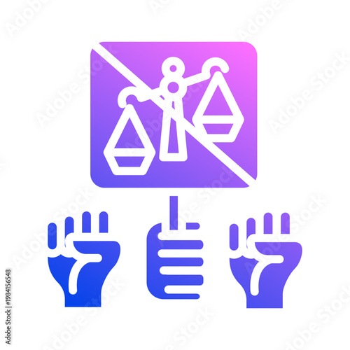 Protest for injustice icon
