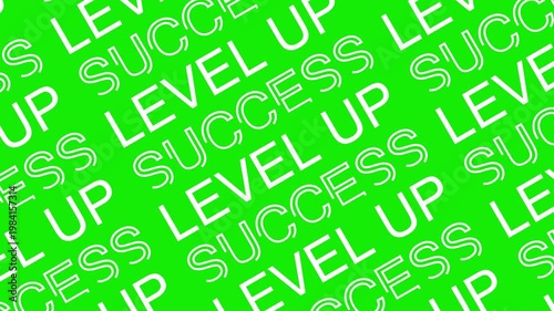 Vibrant Green Background with Motivational Words for Personal Growth and Achievement