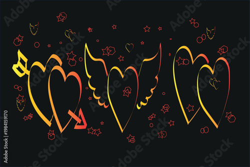 Abstract expressionist painting with bold strokes and dark background