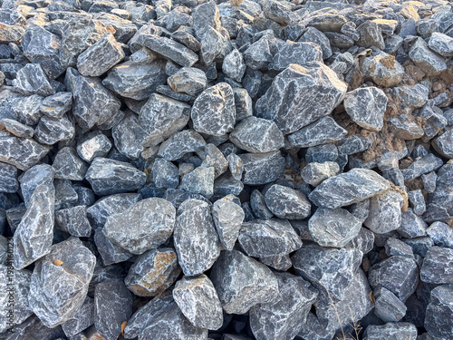 Closeup Rough Textured Gravel Surface Natural Light