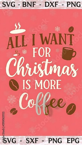 Christmas Coffee SVG Bundle Design