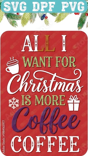 Christmas Coffee SVG Bundle Design