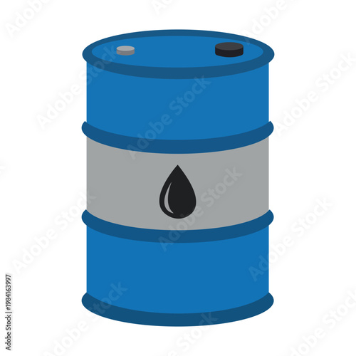 Blue Barrel of Oil: A solitary blue barrel stands as a symbol of the oil industry. The image conveys the essence of energy resource.