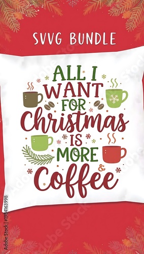 Christmas Coffee SVG Bundle Design