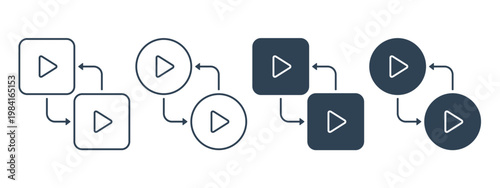 Media Exchange Icon. Video File Transfer. Vector Illustration