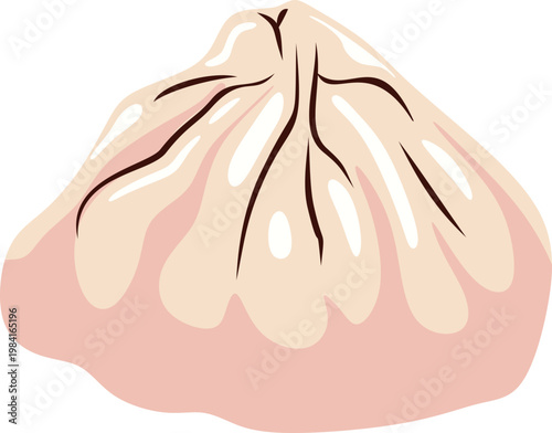 Illustration of a Steamed Dumpling